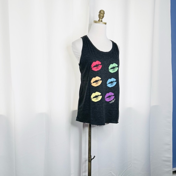 ❗️NWT❗️WILDFOX “Taste the Rainbow”Muscle Tank Top - Picture 3 of 10